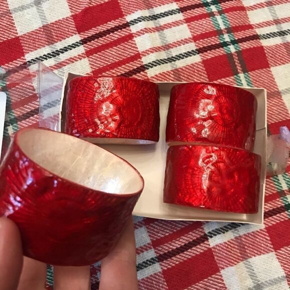 Deborah Rhodes Shell Napkin Rings set of 4 - Picture 1 of 2